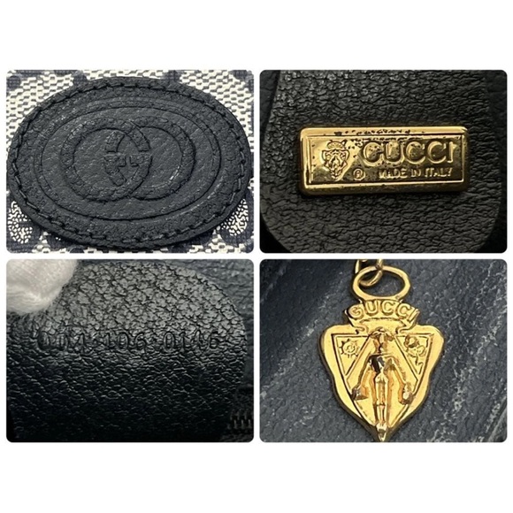 Gucci Beige and Black Monogram Shoulder Bag - Picture 13 of 16